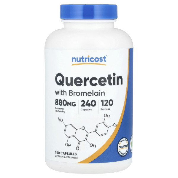 Nutricost, Quercetin with Bromelain, 880 mg, 240 Kapseln