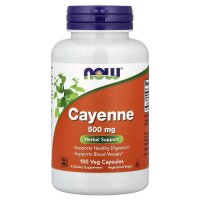 NOW Foods, Cayennepfeffer, 500 mg, 100 pflanzliche Kapseln