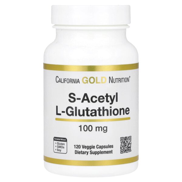 California Gold Nutrition, S-Acetyl L-Glutathione, S-Acetyl-L-Glutathion, 100 mg, 120 pflanzliche Kapseln