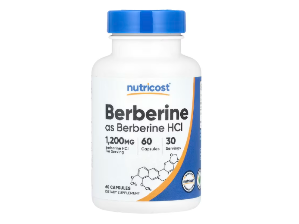 Nutricost, Berberine, Berberin, 1.200 mg, 60 Kapseln (600 mg pro Kapsel)