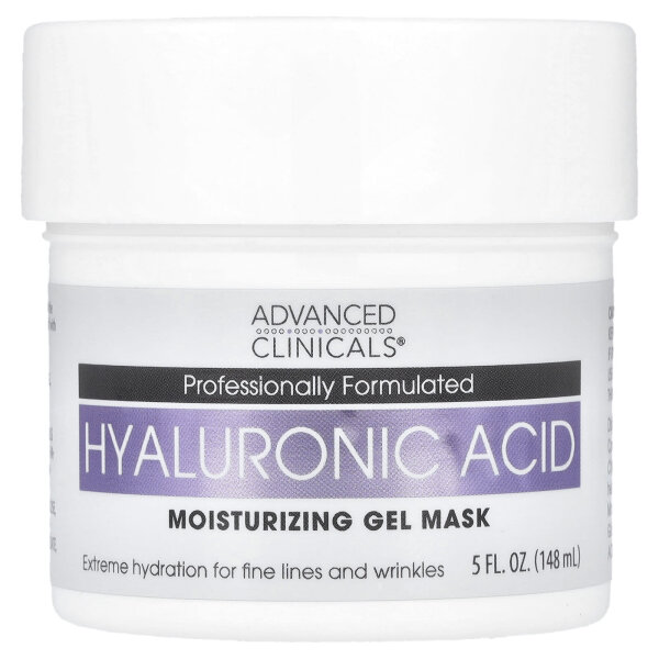 Advanced Clinicals, Hyaluronsäure, feuchtigkeitsspendende Gel-Schönheitsmaske, 148 ml
