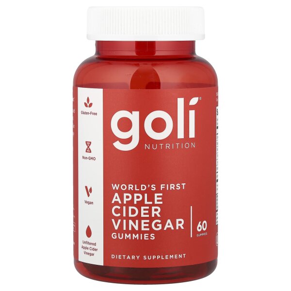 Goli Nutrition, Apple Cider Vinegar Gummies, Apfelessig-Fruchtgummis, 1.000 mg, 60 Fruchtgummis (500 mg pro Fruchtgummi)