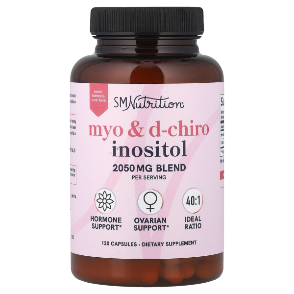 SMNutrition, Myo & D-Chiro Inositol, Myo und D-Chiro-Inosit, 120 Kapseln