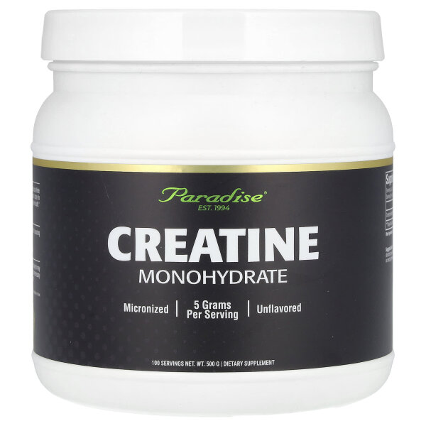 Paradise Herbs, Creatine Monohydrate, Kreatinmonohydrat, geschmacksneutral, 500 g