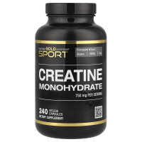 California Gold Nutrition, Sport, Creatine, Kreatin, 750 mg, 240 pflanzliche Kapseln