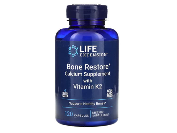 Life Extension, Bone Restore with Vitamin K2, Knochenregeneration mit Vitamin K2, 120 Kapseln