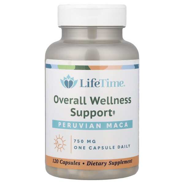 LifeTime Vitamins, Peruanisches Maca, 750 mg, 120 Kapseln