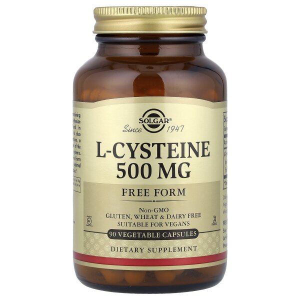Solgar, L-Cystein, 500 mg, 90 Vegetarische Kapseln