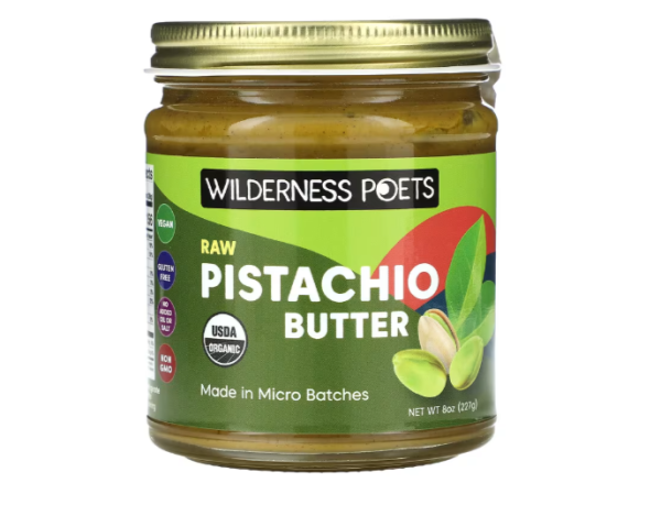 Wilderness Poets, Rohe Bio-Pistazienbutter, 227 g