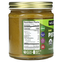 Wilderness Poets, Rohe Bio-Pistazienbutter, 227 g