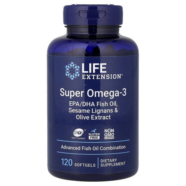 Life Extension, Super Omega-3 EPA/DHA Fischöl, Sesam-Lignane, Olivenextrakt, 120 Weichkapseln