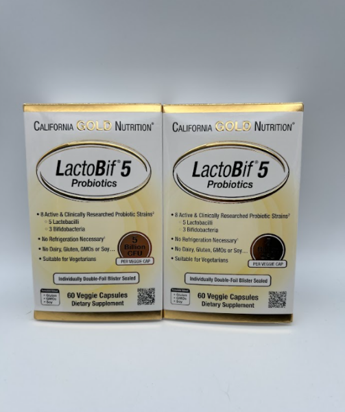 California Gold Nutrition 5 Probiotika 5 Lactobacilli DOPPELPACK 60 Kapse
