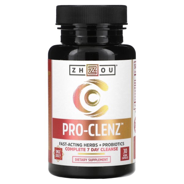 Zhou Nutrition, Pro-Clenz, Complete 7 Day Cleanse, komplette 7-Tage-Reinigung, 30 pflanzliche Kapseln