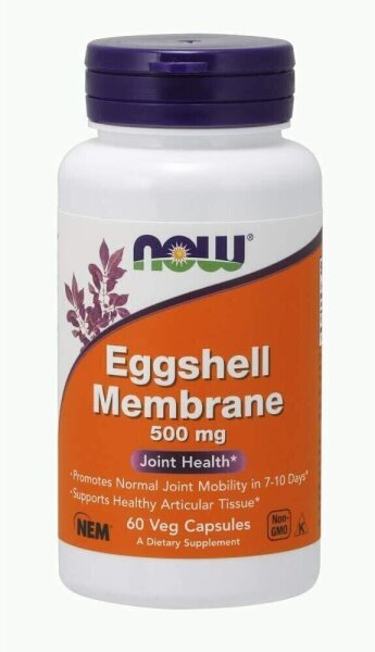 NOW Foods, Eggshell Membrane, Eierschalenmembran, 500 mg, 60 vegetarische Kapsel
