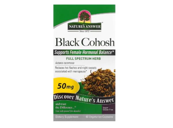 Natures Answer, Trauben-Silberkerze, Vollspektrum-Kraut, 50 mg, 90 vegetarische Kapseln