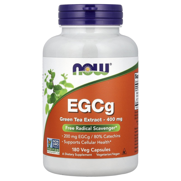 NOW Foods, EGCg, Green Tea Extract, Grüntee-Extrakt, 400 mg, 180 pflanzliche Kapseln