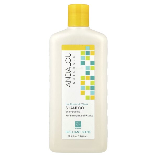 Andalou Naturals, Shampoo, Brilliant Shine, für Kraft und Vitalität, Sonnenblume und Zitrus, 11,5 fl. oz. (340 ml)