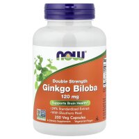 NOW Foods, Ginkgo Biloba, doppelte St?rke, 120 mg, 200...