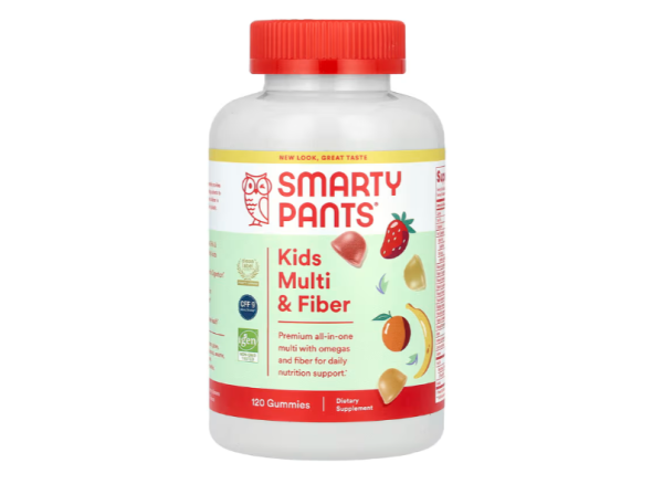 SmartyPants, Kids Multi and Fiber, Multivitamine und Ballaststoffe für Kinder, Zitrone, Orange und Erdbeere-Banane, 120 Fruchtgummis