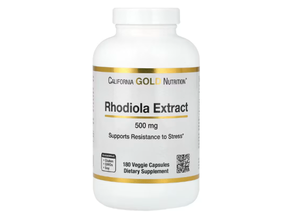 California Gold Nutrition, Rhodiola Extract, Rosenwurzextrakt, 500 mg, 180 pflanzliche Kapseln
