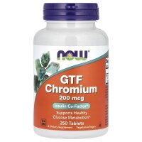 NOW Foods, GTF Chrom, 200 mcg, 250 Tabletten