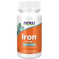 Now Foods, Iron 18mg Ferrochel, 120 Veg. Kapseln