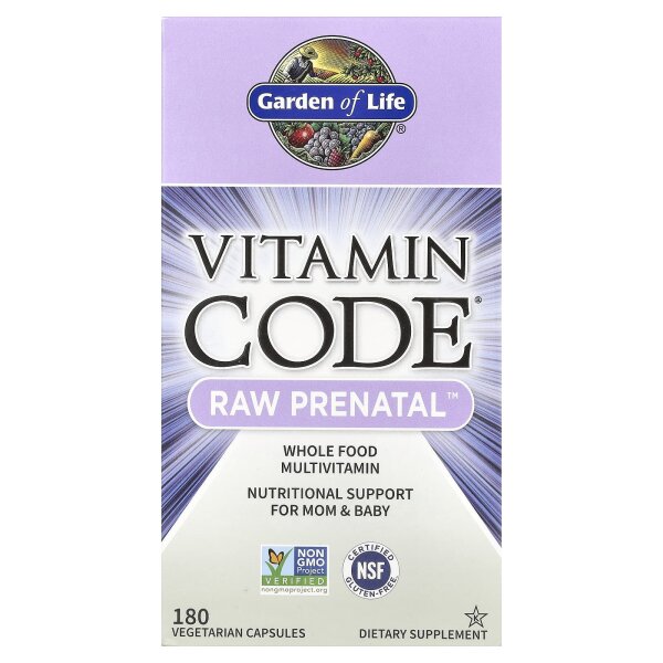 Garden of Life, Vitamin Code®, RAW Prenatal™, pränatale Vitamine, 180 pflanzliche Kapseln