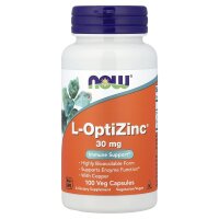 NOW Foods, L-OptiZinc, 30 mg, 100 vegetarische Kapseln
