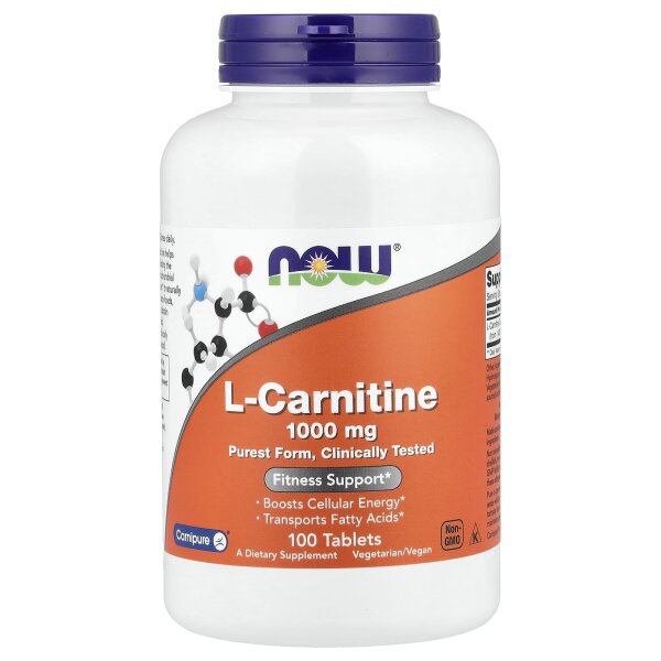NOW Foods, L-Carnitine, 1000 mg, 100 Tablets