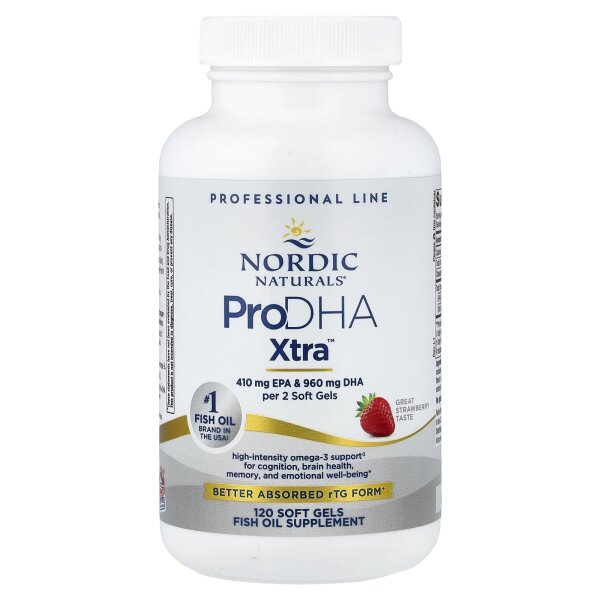 Nordic Naturals, ProDHA™ 1000, Nahrungsergänzungsmittel mit DHA, Erdbeere, 1000 mg, 120 Weichkapseln (500 mg pro Weichkapsel)