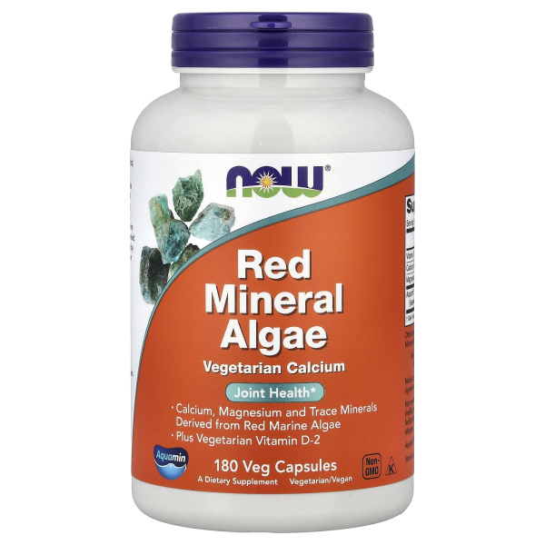NOW Foods, Red Mineral Algae, rote Mineralalgen, 180 vegetarische Kapseln