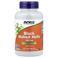 NOW Foods, Black Walnut Hulls, Schwarznussschalen, 500...