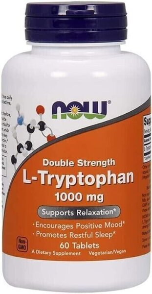 NOW FOODS, L-TRYPTOPHAN Doppelte St?rke 1000mg 60 Tabletten