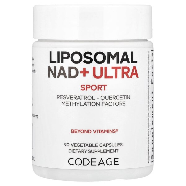Codeage, Sport, Liposomal NAD+ ULTRA, liposomales NAD+, 90 pflanzliche Kapseln