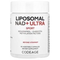 Codeage, Sport, Liposomal NAD+ ULTRA, liposomales NAD+, 90 pflanzliche Kapseln