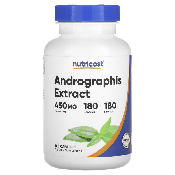 Nutricost, Andrographis-Extrakt, 450 mg, 180 Kapseln