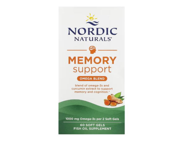 Nordic Naturals, Memory Support, Omega Blend, Unterstützung des Gedächtnisses, Omega-Mischung, 1.000 mg, 60 Weichkapseln