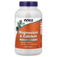Now Foods, Magnesium & Kalzium, 250 Tabletten