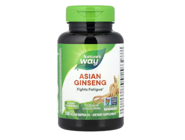 Natures Way, Asiatischer Ginseng, 1.120 mg, 100 vegane Kapseln (560 mg pro Kapsel)