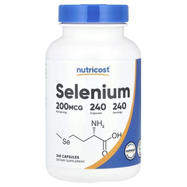 Nutricost, Selen, 200 mcg, 240 Kapseln - DE Versand