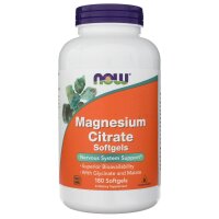 Now Foods, Magnesium Citrate, 180 Weichkapseln