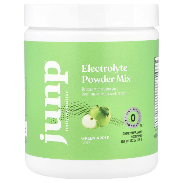 JUNP Hydration, Elektrolyt-Pulver-Mischung, grüner Apfel, 378 g