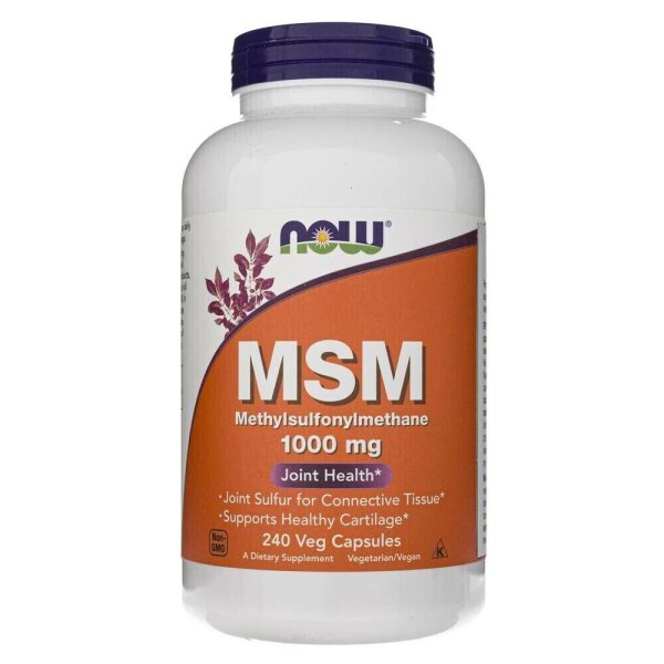 Now Foods, MSM, 1000mg, 240 Veg. Kapseln