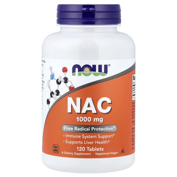 NOW FOODS, NAC (N-Acetyl Cysteine) 1000mg 120 Tabletten