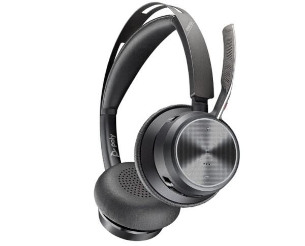 Poly - Voyager Focus 2 Office USB-A Plantronics Bluetooth Dual-Ear Stereo