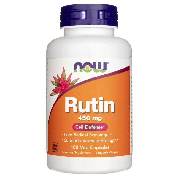 NOW Foods, Rutin, 450 mg, 100 pflanzliche Kapseln