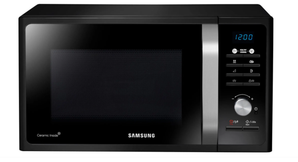 Samsung Mikrowelle MG23F301TAK/ET Mikrowelle + Grill 800 W 1100 W, 23 L, Schwarz