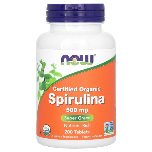 NOW FOODS, SPIRULINA Natural 500mg 200 Tabletten
