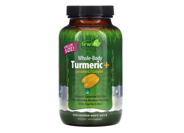 Irwin Naturals, Ganzkörper-Kurkuma- + Curcumin-C3-Komplex, 120 flüssige Weichkapseln