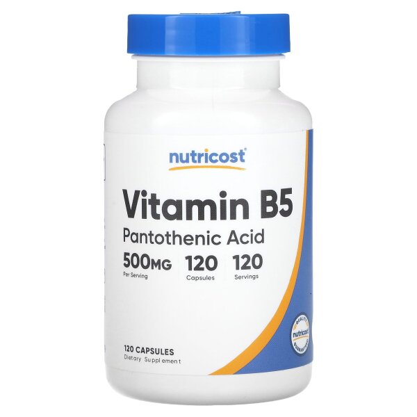 Nutricost, Vitamin B5, 500 mg, 120 Kapseln